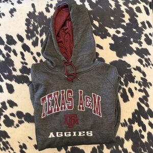 Colosseum Charcoal and Maroon Texas A&M Hoodie Men’s Medium
